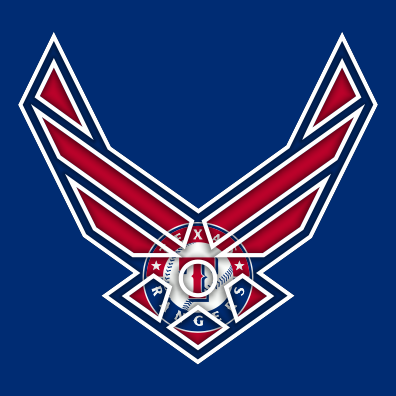 Airforce Texas Rangers Logo vinyl decal